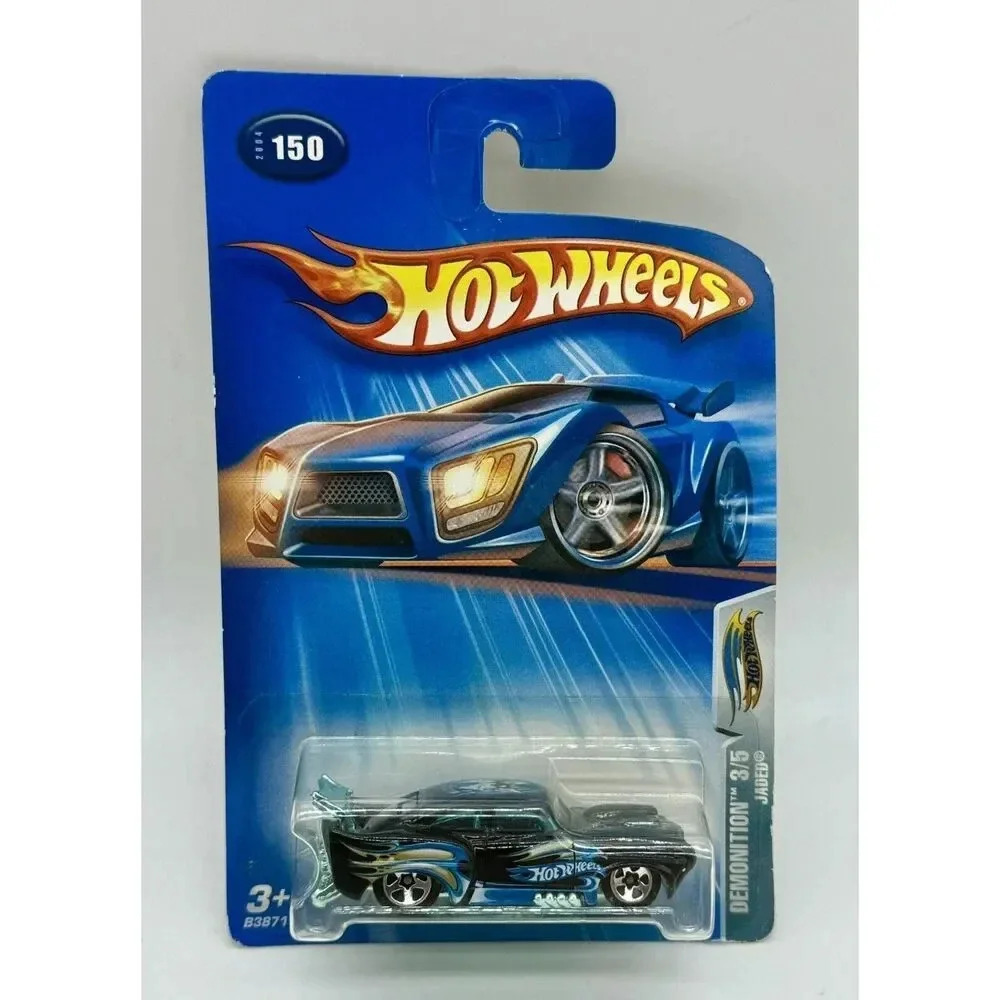Hot Wheels Demonition Jaded Car 3/5 Black Diecast 1/64 Scale 2004 Collector #150